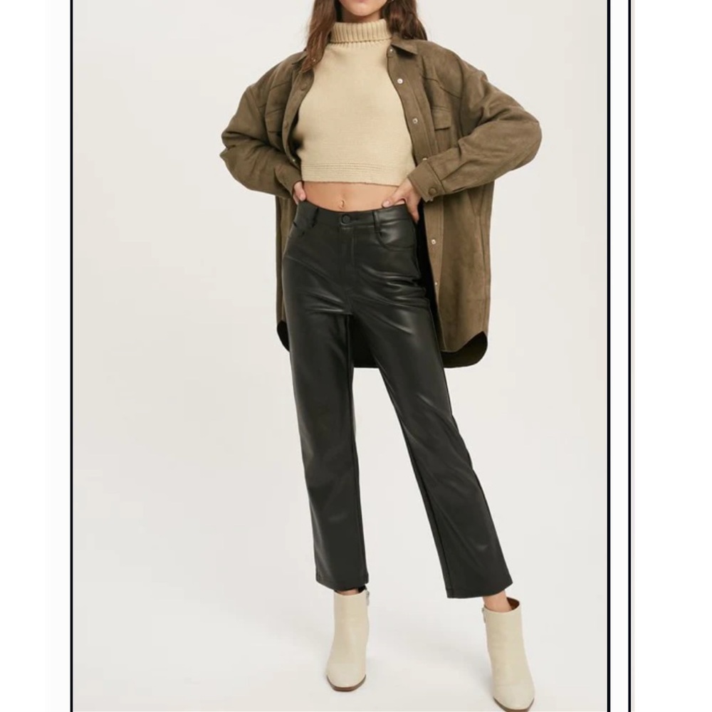 Black Leather Pants *(Vegan Leather)